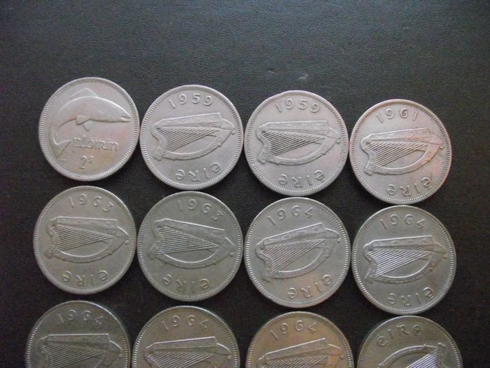 16 Irish Florins (Two Shillings) (1959-1964)