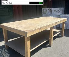 Heavy Duty Wooden Work Bench 244cm Workshop Table