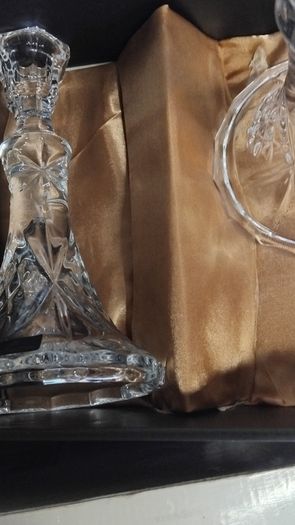 A New  Pair Of Kilarney Crystal Candle Stick