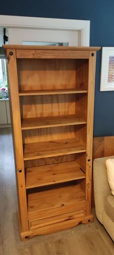 Pine Bookcase Shelves Storage