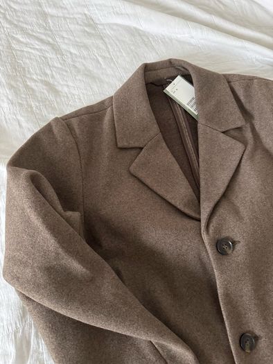 H&M Wool-blend coat - Dark beige