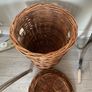 Vintage Handmade Large Willow Basket Image 2