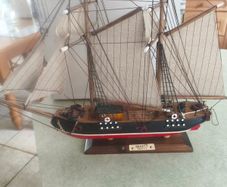Vintage Classical Ship Model, "Goletta Siglo XIX