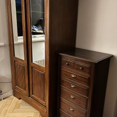 Rossmore solid timber wardrobe and tall dresser