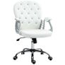 Office chair, Ergonomic desk chair with armrest, Padded backrest White Image 6