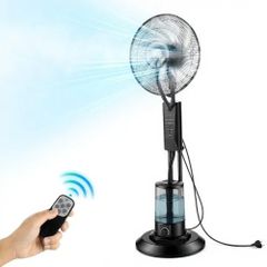 3 Wind Speeds Misting Standing Fan, Mister Cooling Fans with 3L Water Tank, Remote & Panel Control, Water Cooling Fans for Indoor, Outdoor, Garage, Patio, Living Room, 3 Modes