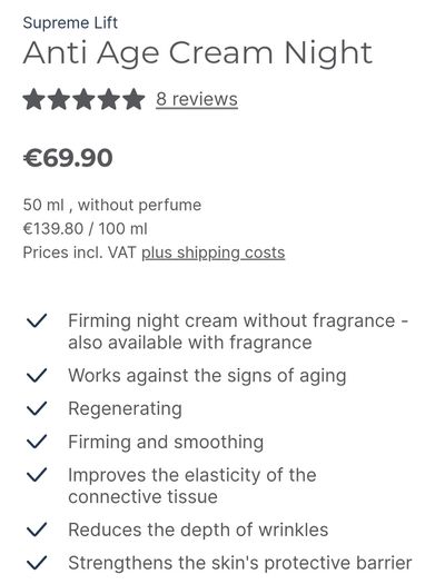 Brand New La Mer Supreme Natural Lift - Anti Age Cream Night - Size - 50ml - RRP - 69.90 - Open To Offers!!