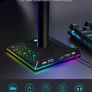 Headphone Stand Gaming Headset Holder PC Gaming Accessories for Desk, Cool LED Headset Stand with 2 USB Charger for Gamer Image 3