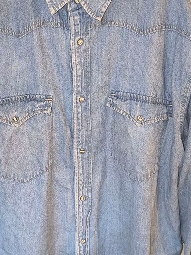 Vintage Mc carthy pearl snap denim shirt size XL