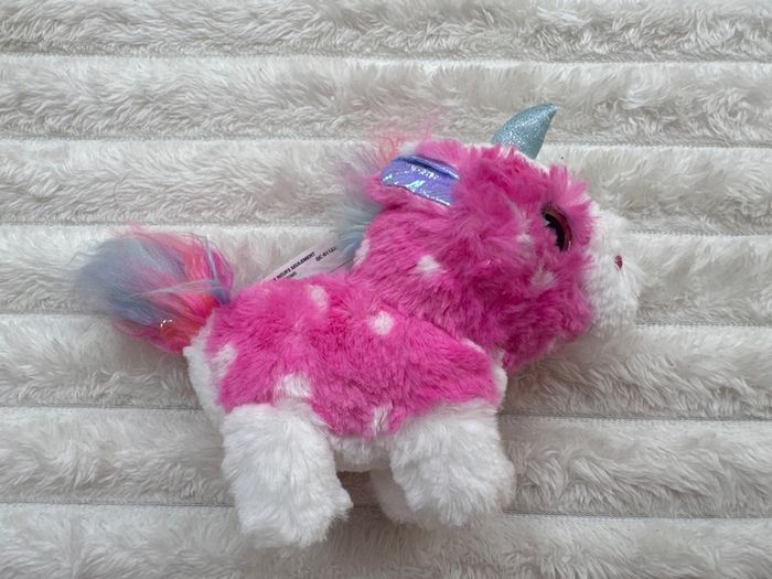 Little Live Pets Scruff-a-lots Cutie Cuts Series 2 Pink Unicorn Soft Plush approx. 11 cm. Used Please see photos