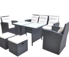 Garden Furniture Set 18 Pieces Poly Rattan Dining furniture Set Garden Furniture Set