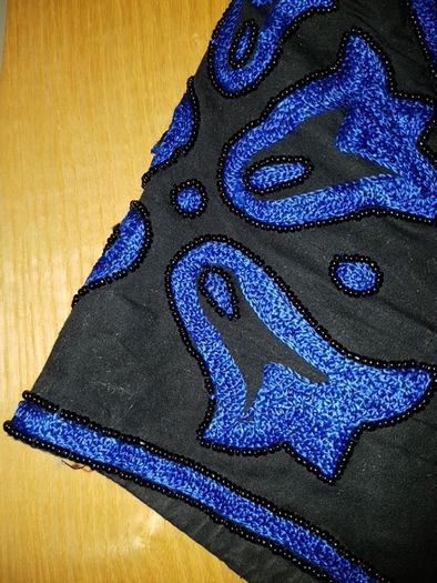 French Connection size uk8-10 black and blue beaded dress