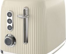 Bold Vanilla Cream 2-Slice Toaster with High-Lift and Wide Slots Cream and Silver Chrome MULTIPLE COLOURS AVAILABLE (FREE POSTAGE)