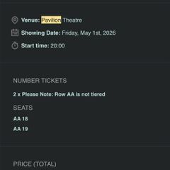 The House Must Win by Mick Flannery x 2 tix