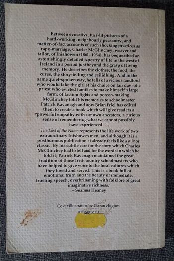Charles McGlinchey / The Last of the Name / 1st edition/ 1986