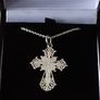 Sterling Silver Filigree Cross and Chain Image 2