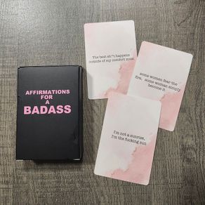 Affirmation for a Badass Cards - Daily Motivational and Inspirational Cards for Women - New