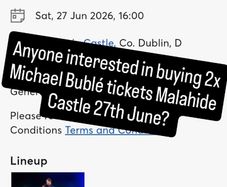 2 Michael Buble concert tickets
