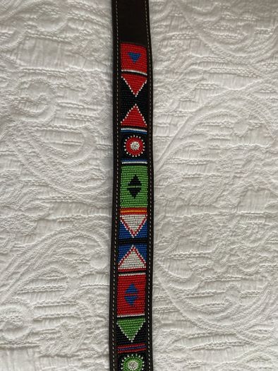 Belt Leather Belt Hand made Hand beaded