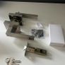 door lock  Chrome Door Handle with Integrated Lock Image 3