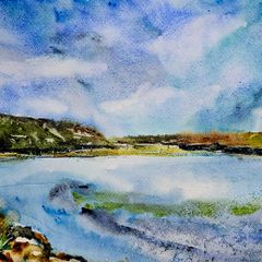inchadony beach watercolour