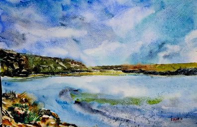 inchadony beach watercolour