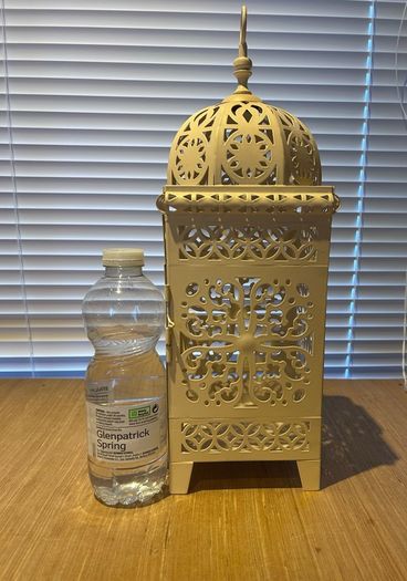 Decorative Cream Metal Moroccan-Style Lantern