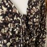 dress FatFace midi v neck 3-4 sleeves  size 16 brown floral pattern black beige BNWT Image 3