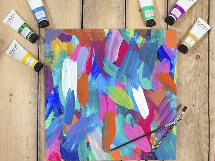 48 Piece Set (48 x 22ml) Tubes in Rich Vibrant Colours - High-Pigment, Satin-Finish Basic, Neon, Pastel, Metallic & Glitter Colours for Painting Canvas, Paper, Wood, Clay, Fabric (FREE POSTAGE)