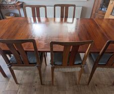 Solid Wood Extendable Dining Table & 8 Chairs