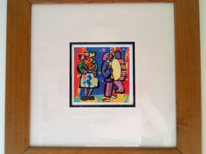 Set of 2vframed Clown prints