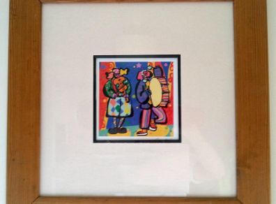Set of 2vframed Clown prints