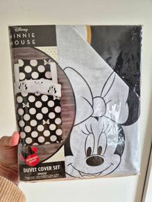 Brand New Reversible Single Duvet Cover Set for Girl's Bedroom-Minnie Mouse Character