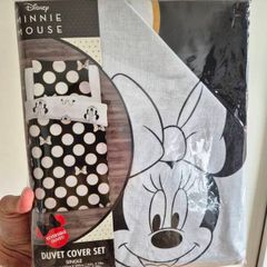 Brand New Reversible Single Duvet Cover Set for Girl's Bedroom-Minnie Mouse Character