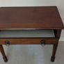 Solid wood side table with drawer - lion head handles Image 2