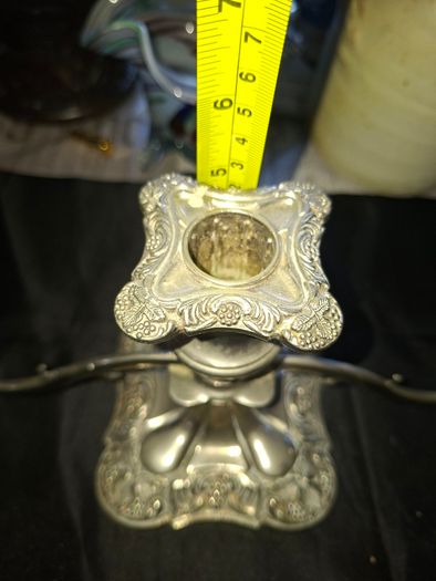 Beautiful Old silver plated Three Branch Candelabra, Postage Available