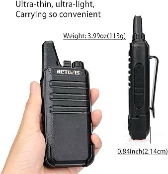 FREE SHIPPING RT622 Walkie Talkies, Rechargeable Two Way Radio PMR446, VOX, USB C, CTCSS DCS, Portable Walkie Talkie 10er set, Mini Lightweight 2 Way Radio for Adults Schools, Business (Black, 10 Pack)