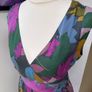 WAREHOUSE 100% Silk Wrap Dress UK 8 Floral Wedding Guest Image 4