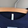 Size 10-11 long sleeved Benetton navy top Image 2