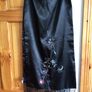 Stunning Planet ladies black satin floral embrodiered wrap shawl  includes postage Image 3