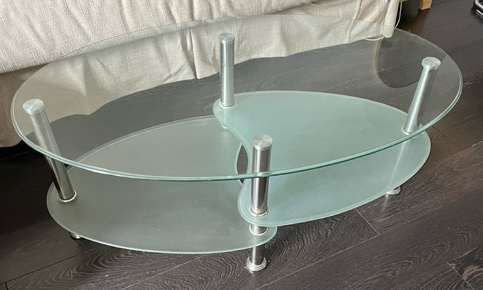 Glass coffee table
