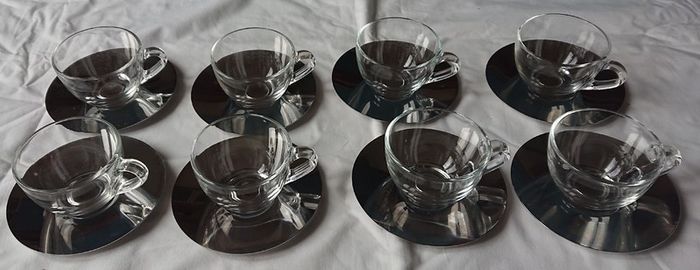 16 Piece Espresso Coffee Set - Bodum Passione Cups & Saucers