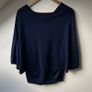 Gerard Darel Navy Blue Wool Cashmere V Neck Cape Poncho Sweater Size 3 Image 5