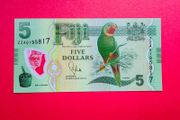 Fiji  5 Dollars   2013  ZZ Replacement  Pick 115r  Scarce   ( Uncirculated )