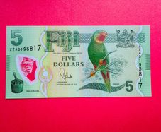 Fiji  5 Dollars   2013  ZZ Replacement  Pick 115r  Scarce   ( Uncirculated )