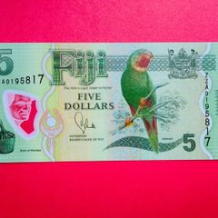 Fiji  5 Dollars   2013  ZZ Replacement  Pick 115r  Scarce   ( Uncirculated )