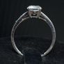 Vintage 9ct White Gold Solitaire Ring 375 Hallmarked Size 54 Image 5