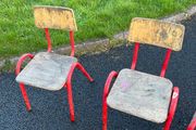 Kids vintage school chairs