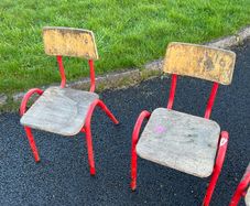 Kids vintage school chairs