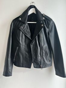 ladies leather Mango jacket